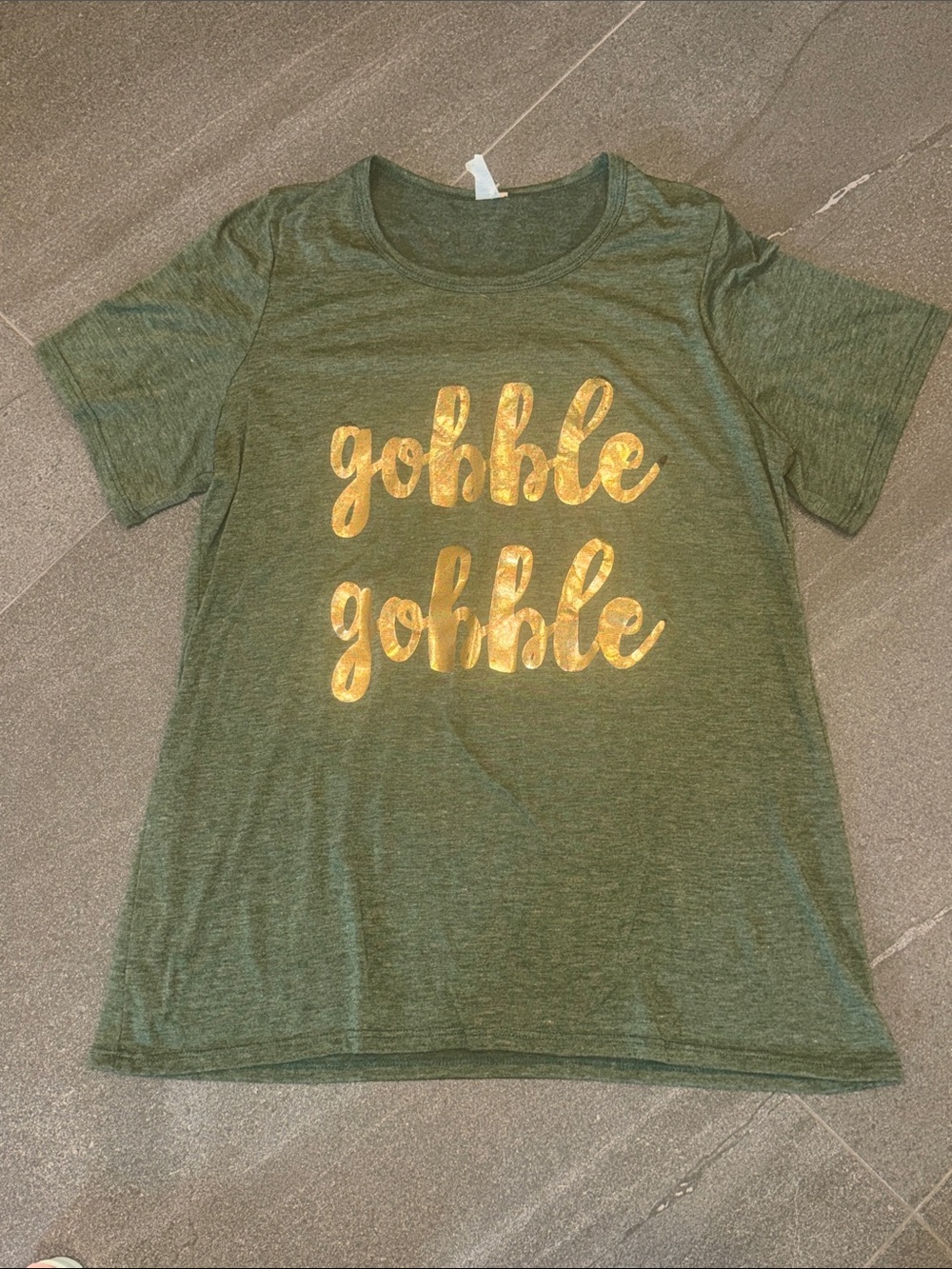 ‘Gobble Gobble' Green Short Sleeve Tee